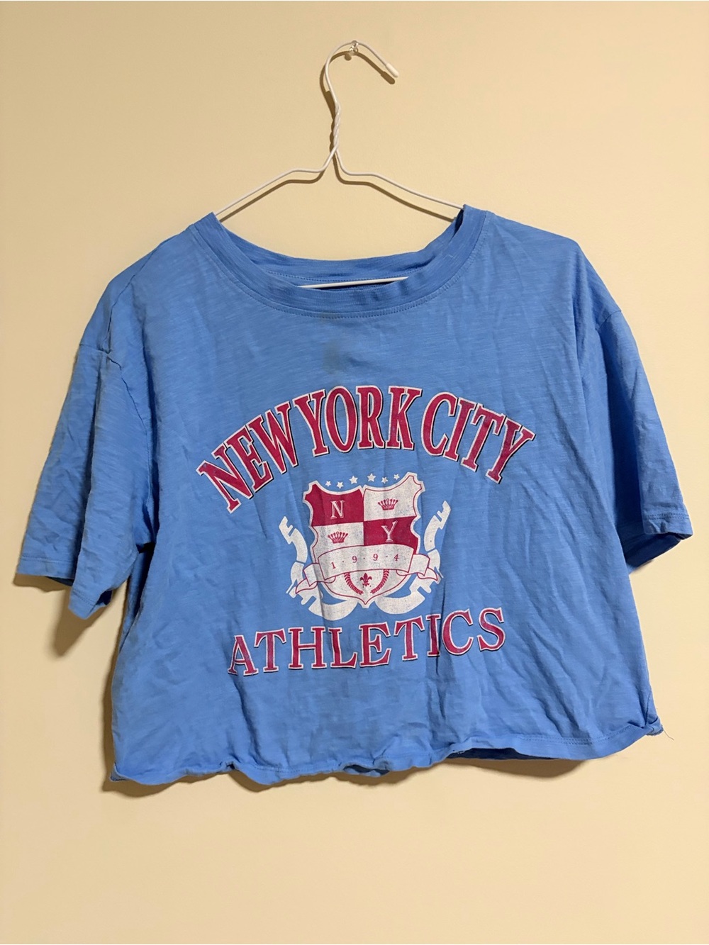 No Boundaries Blue New York City Athletics Crop Tee